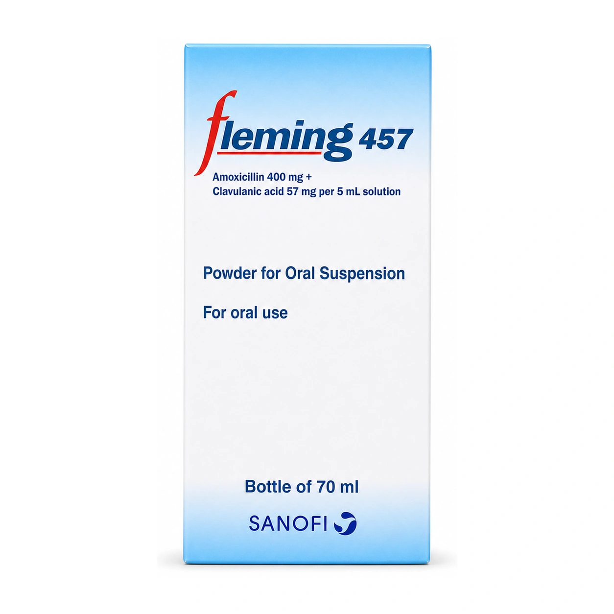 Fleming Amoxicillin 400 mg + Clavulanic Acid 57 mg/5 ml Powder for Oral Suspension 70 ml