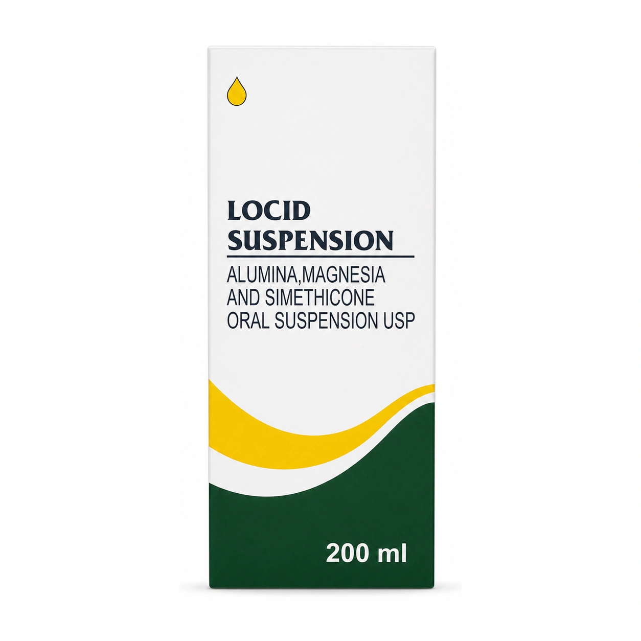 Locid Alumina, Magnesia and Simethicone Oral Suspension USP 200 ml
