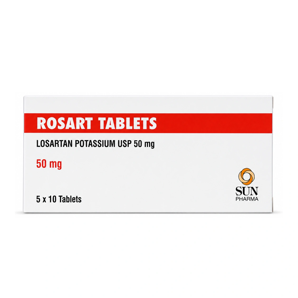 Rosart Losartan Potassium 50 mg Film-Coated Tablets x 5 x 10 Tablets