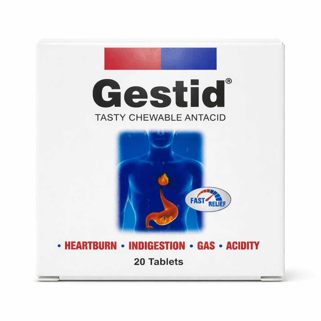 Gestid Tasty Chewable Antacid x 20 Chewable Tablets x 20 Tablets