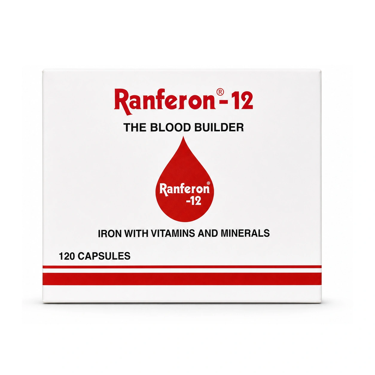Ranferon-12 Iron with Vitamins and Minerals Capsules x 120 Capsules