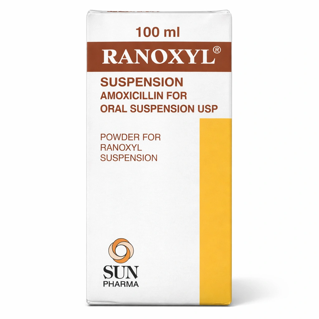 Ranoxyl Amoxicillin Powder for Oral Suspension USP 125 mg/5 ml 100 ml