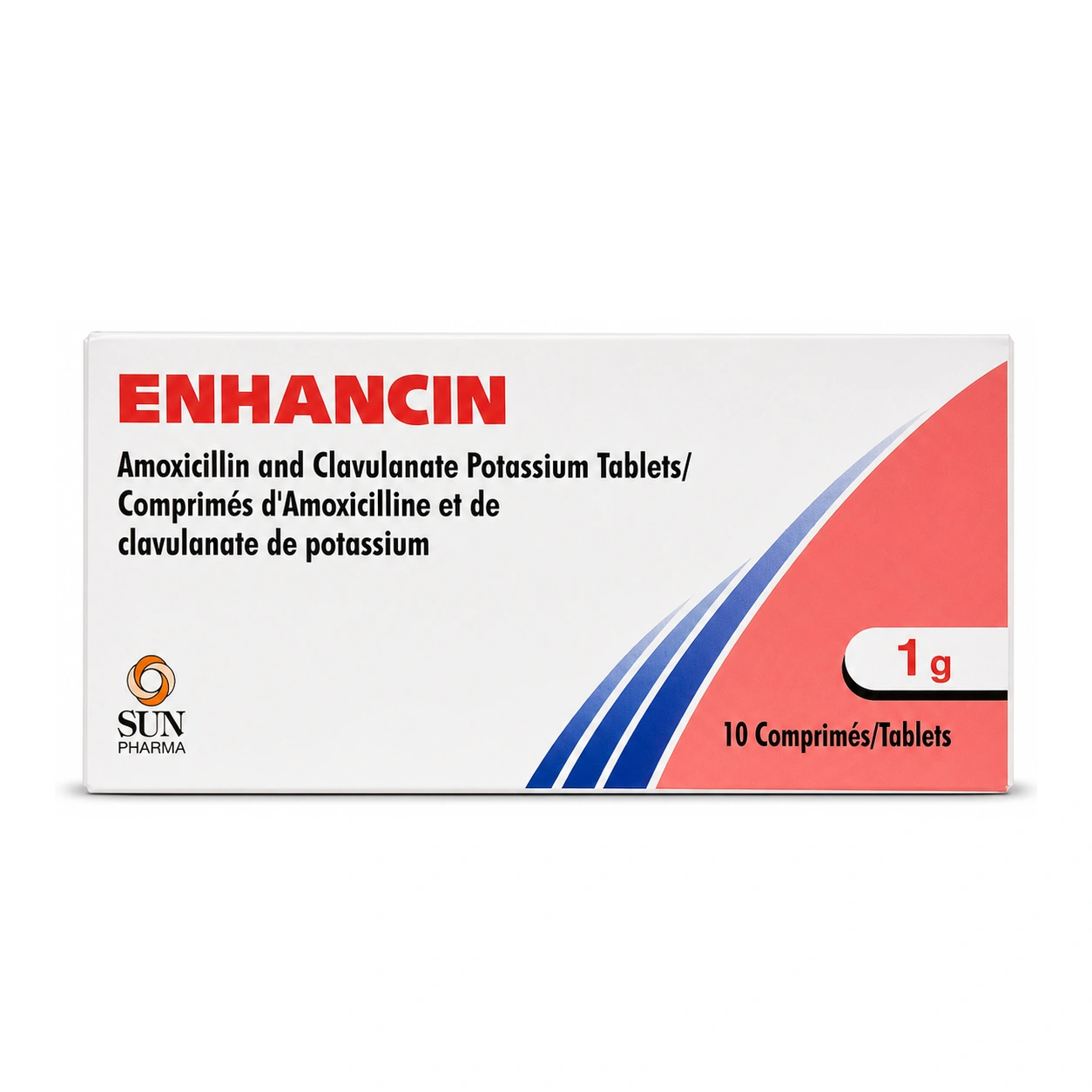 Enhancin Amoxicillin/Clavulanate Potassium 1 g Tablets x 10 Tablets
