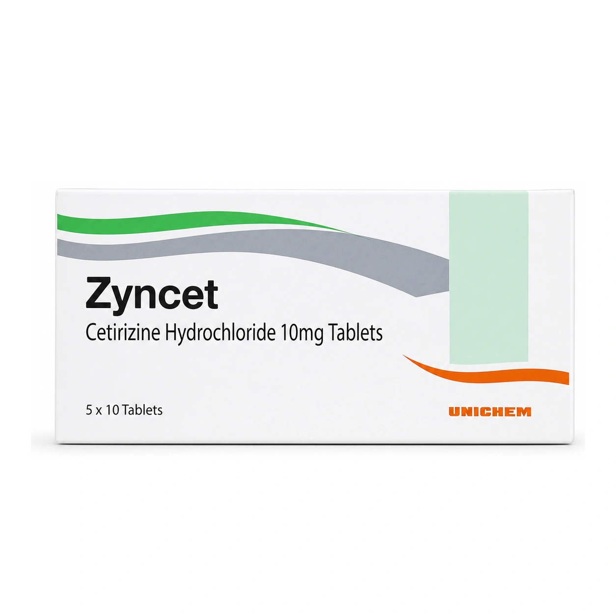 Zyncet Cetirizine Hydrochloride 10 mg Film-Coated Tablets x 50 Tablets