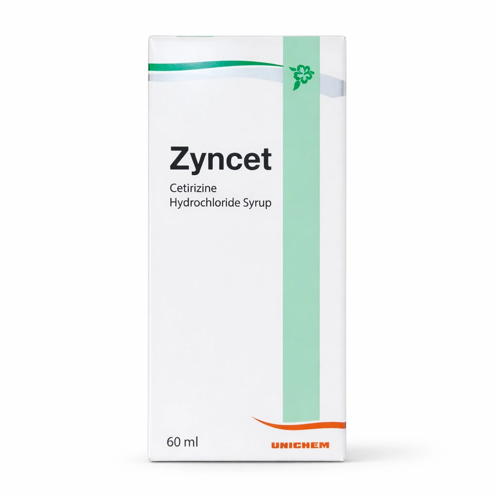 Zyncet Cetirizine Hydrochloride Syrup 5 mg/5 ml 60 ml