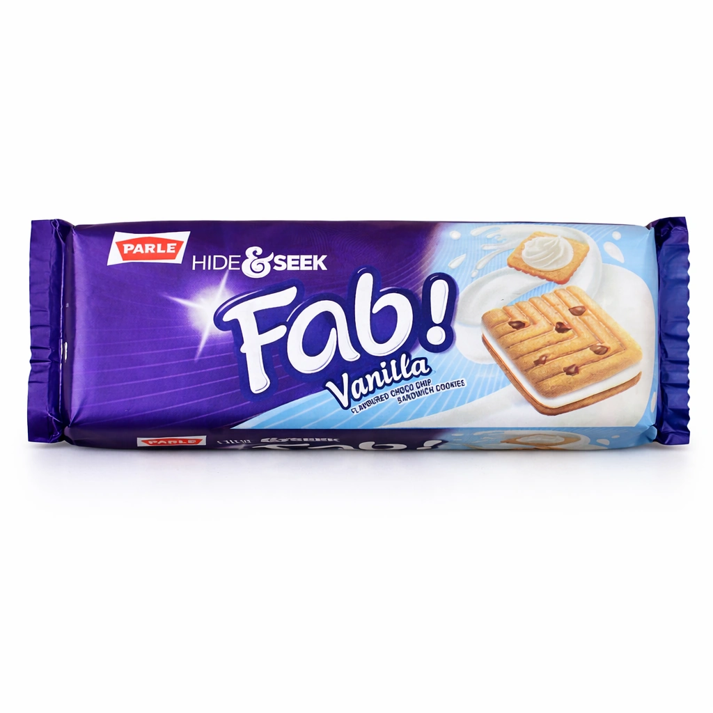 Parle Hide & Seek Fab Vanilla Cream Sandwich Cookies 112 g