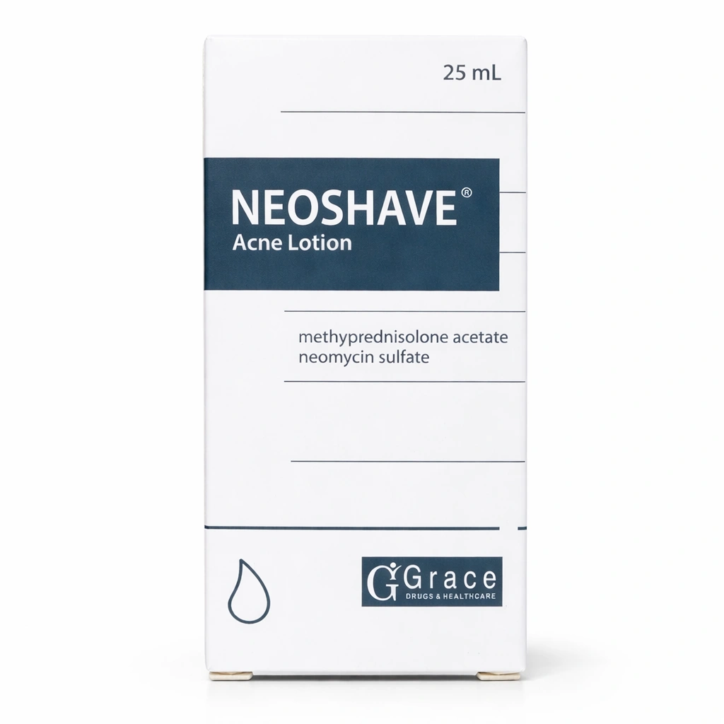 NeoShave Methylprednisolone Acetate + Neomycin Sulfate Lotion 2.5 mg/ml + 2.5 mg/ml 25 ml