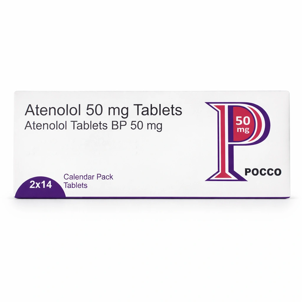 Pocco Atenolol 50 mg Tablets x 28 Tablets