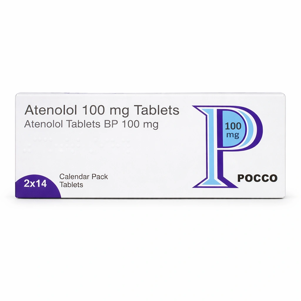 Pocco Atenolol 100 mg Film-Coated Tablets x 28 Tablets