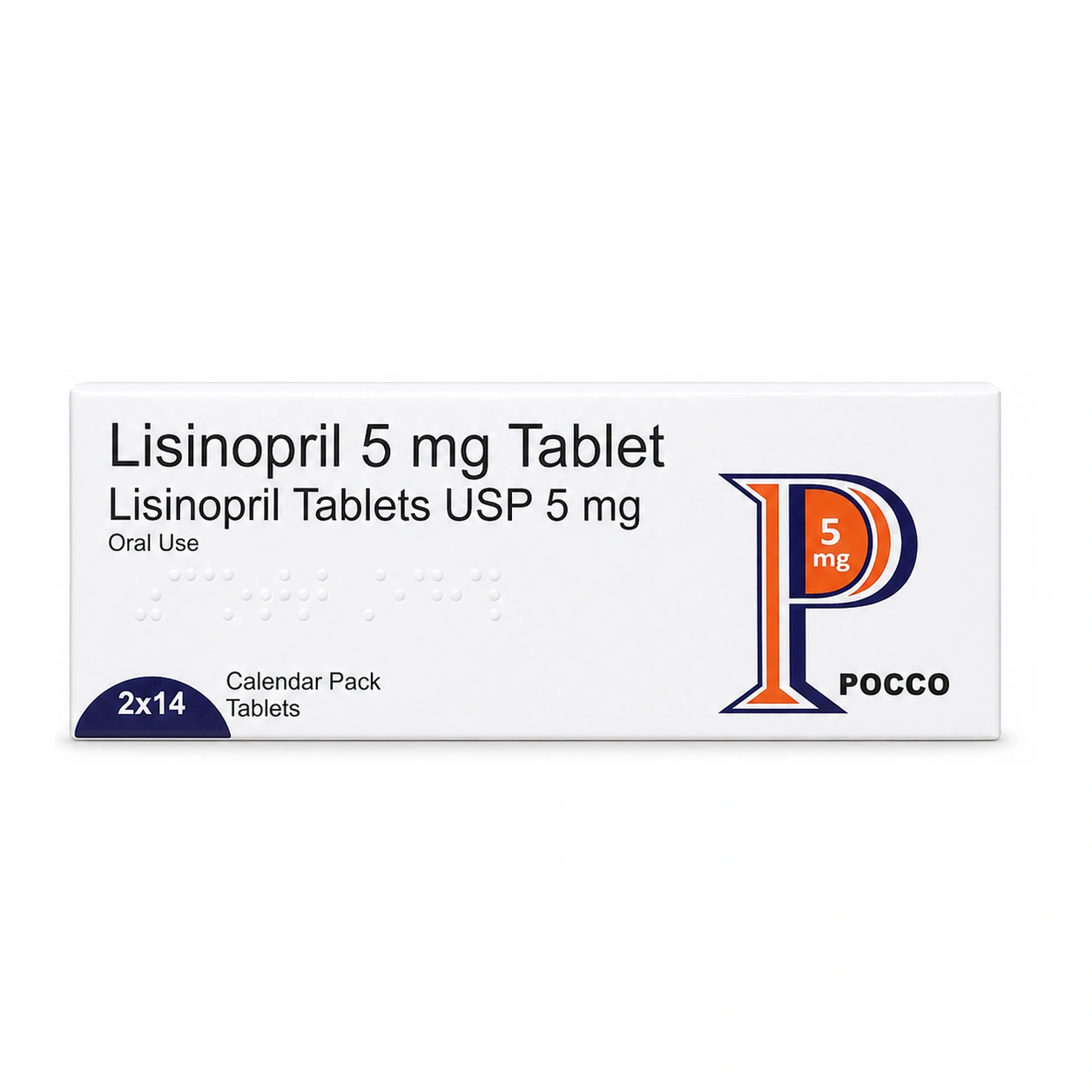 Pocco Lisinopril 5 mg Tablets x 28 Tablets