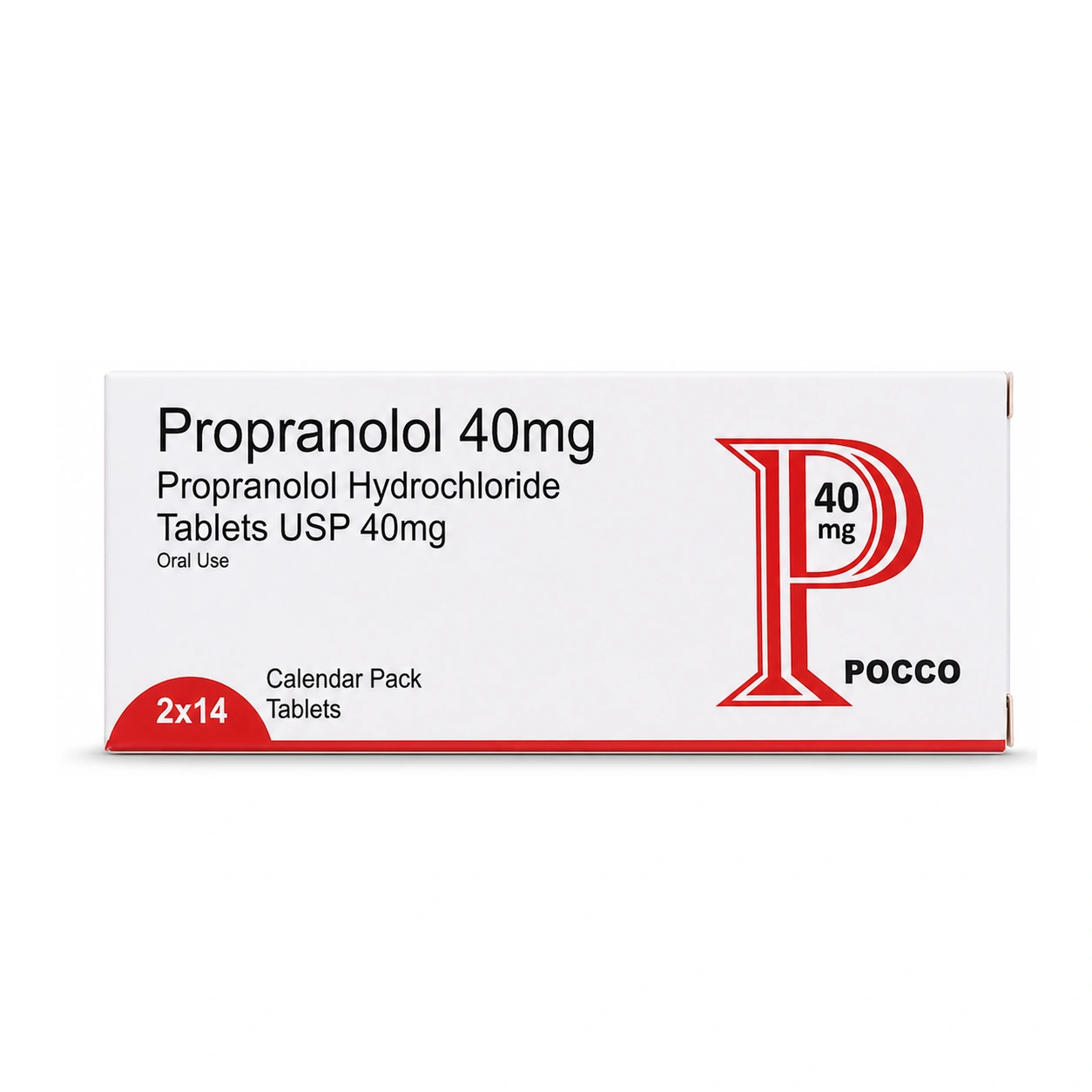 Pocco Propranolol Hydrochloride 40 mg Film-Coated Tablets x 28 Tablets