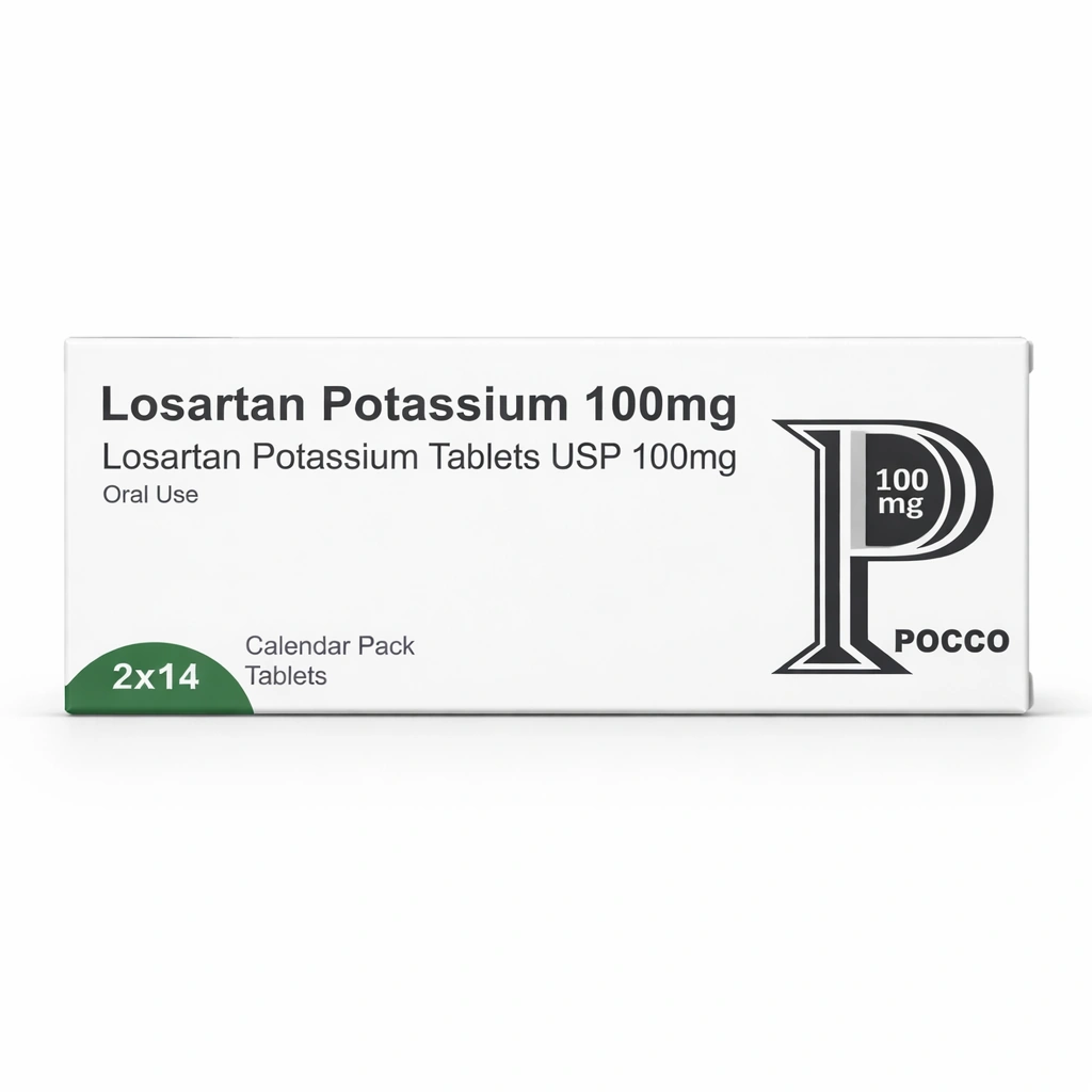Pocco Losartan Potassium Film-Coated Tablets USP 100 mg x 28 Tablets