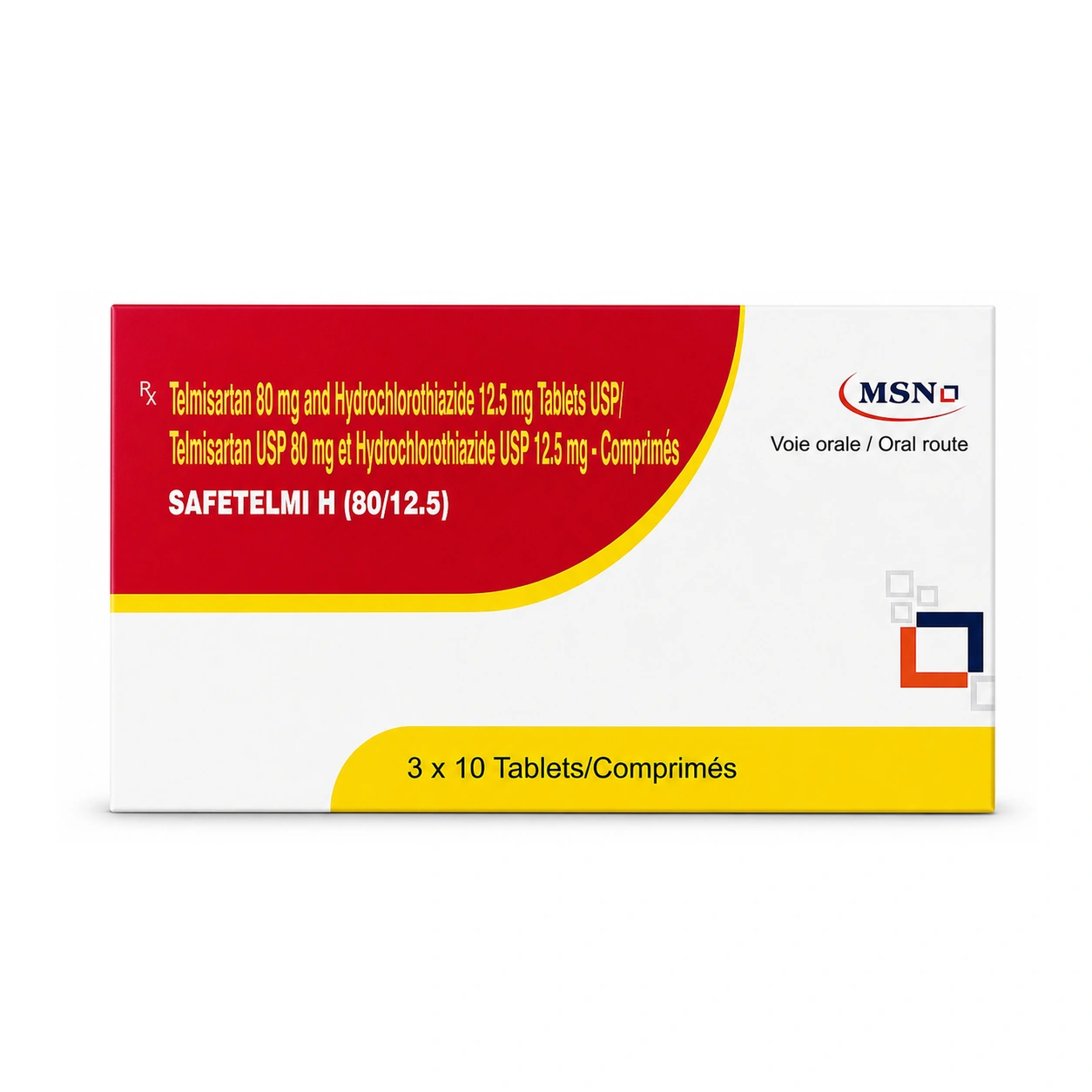 Safetelmi H Telmisartan 80 mg + Hydrochlorothiazide 12.5 mg Tablets x 30 Tablets