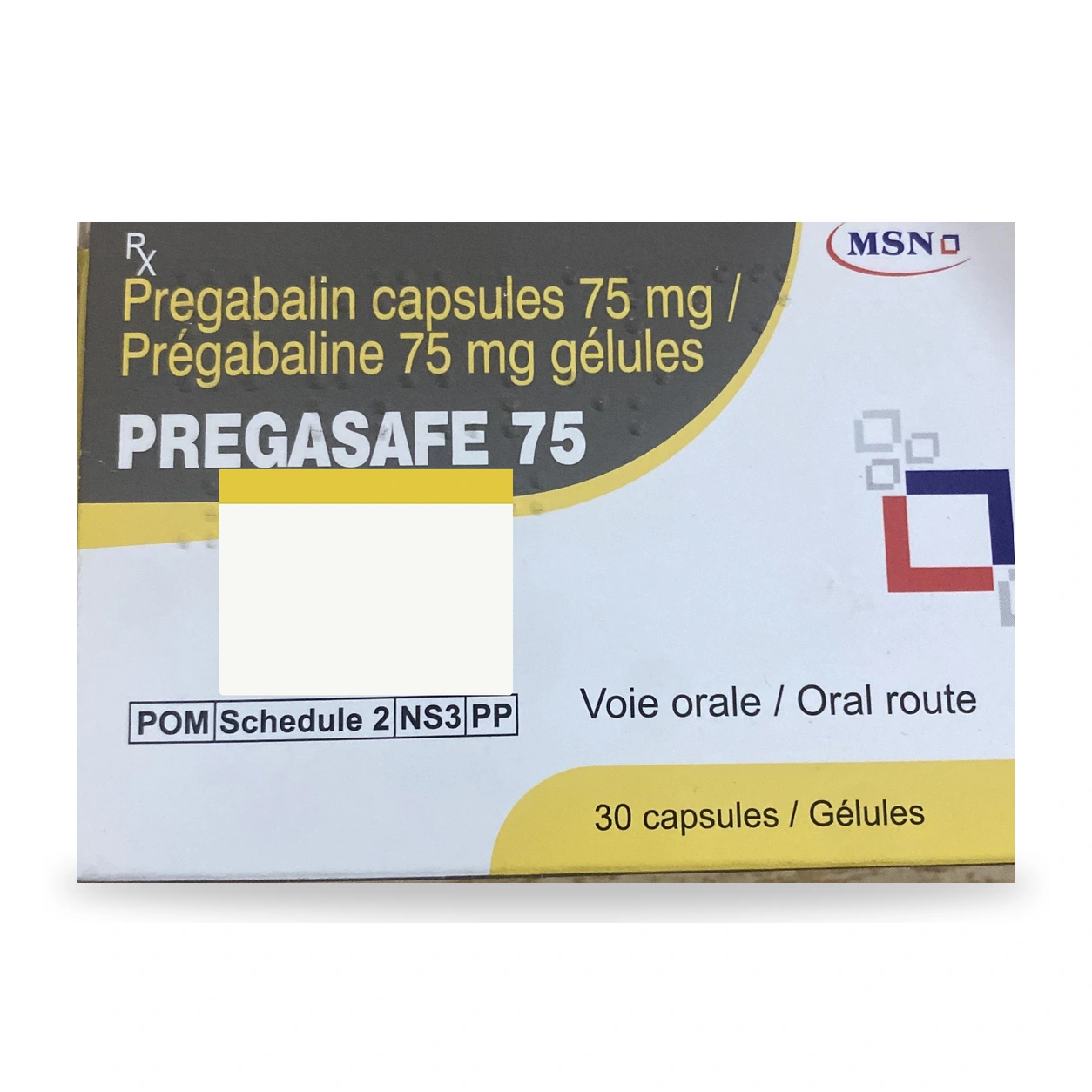 Pregasafe 75 Pregabalin 75 mg Capsules x 30 Capsules
