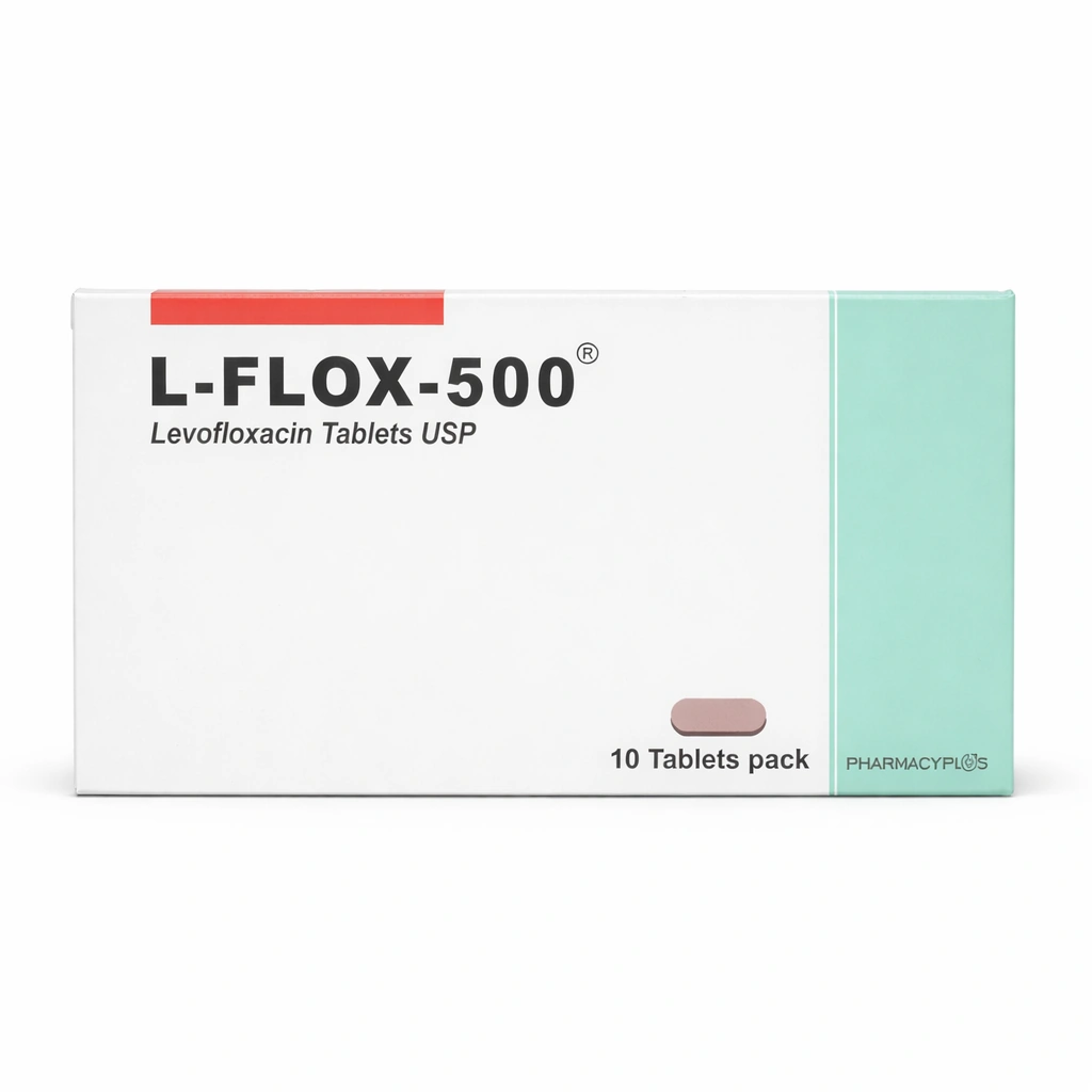 L-Flox-500 Levofloxacin 500 mg Film-Coated Tablets x 10 Tablets