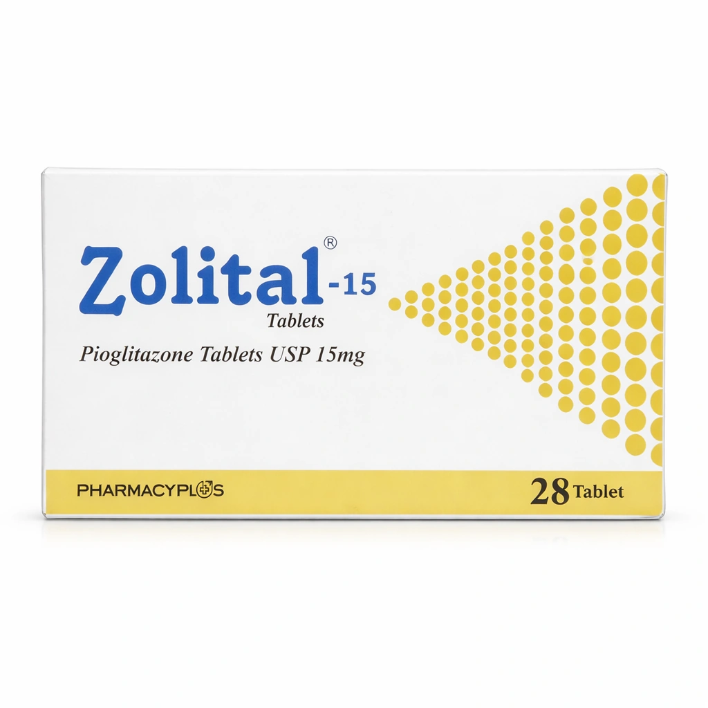 Zolital-15 Pioglitazone Tablets USP 15 mg x 28 Tablets