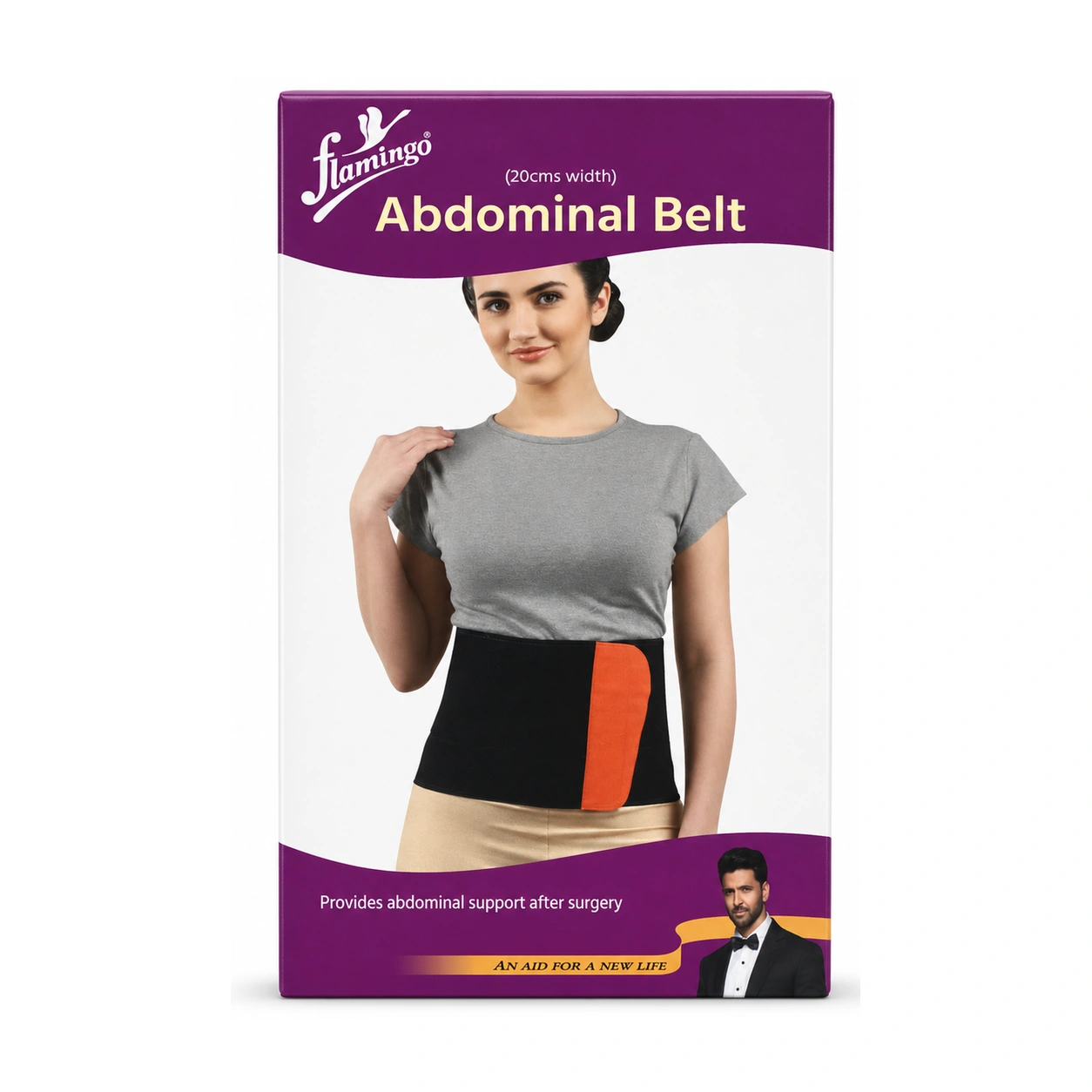 Flamingo Abdominal Belt 20 cm (OC-2002) Size Large x 1 Belt