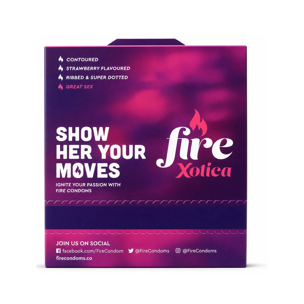 Fire Xotica 6 in 1 Lubricated Latex Condoms x 3 Condoms