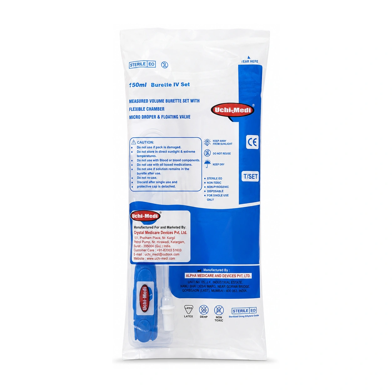 Uchi-Medi Measured Volume Burette IV Set 150 ml x 1 Set
