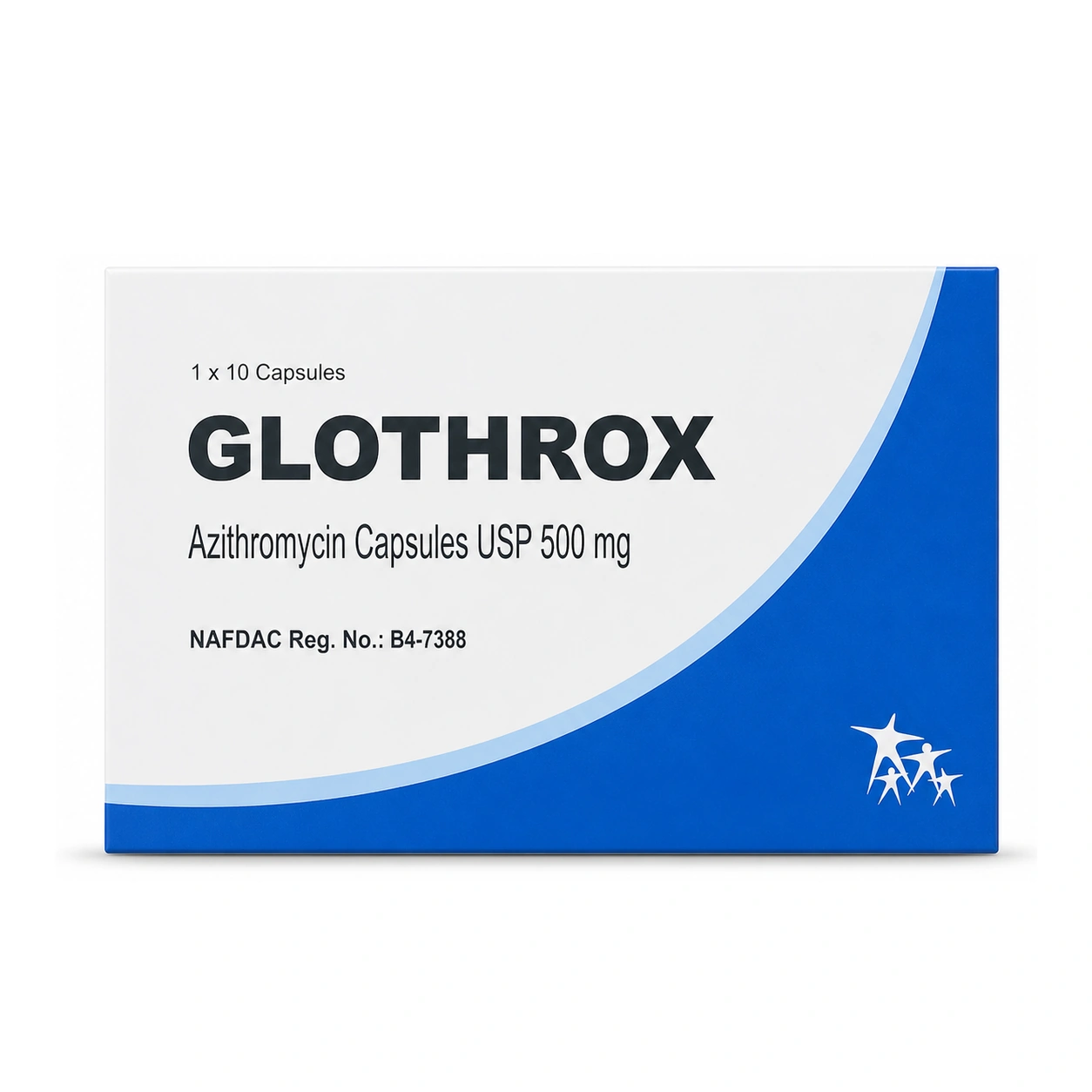 Glothrox Azithromycin Capsules USP 500 mg x 10 Capsules