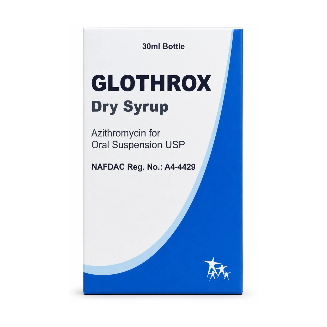 Glothrox Azithromycin for Oral Suspension USP 200 mg/5 ml Dry Syrup 30 ml Bottle