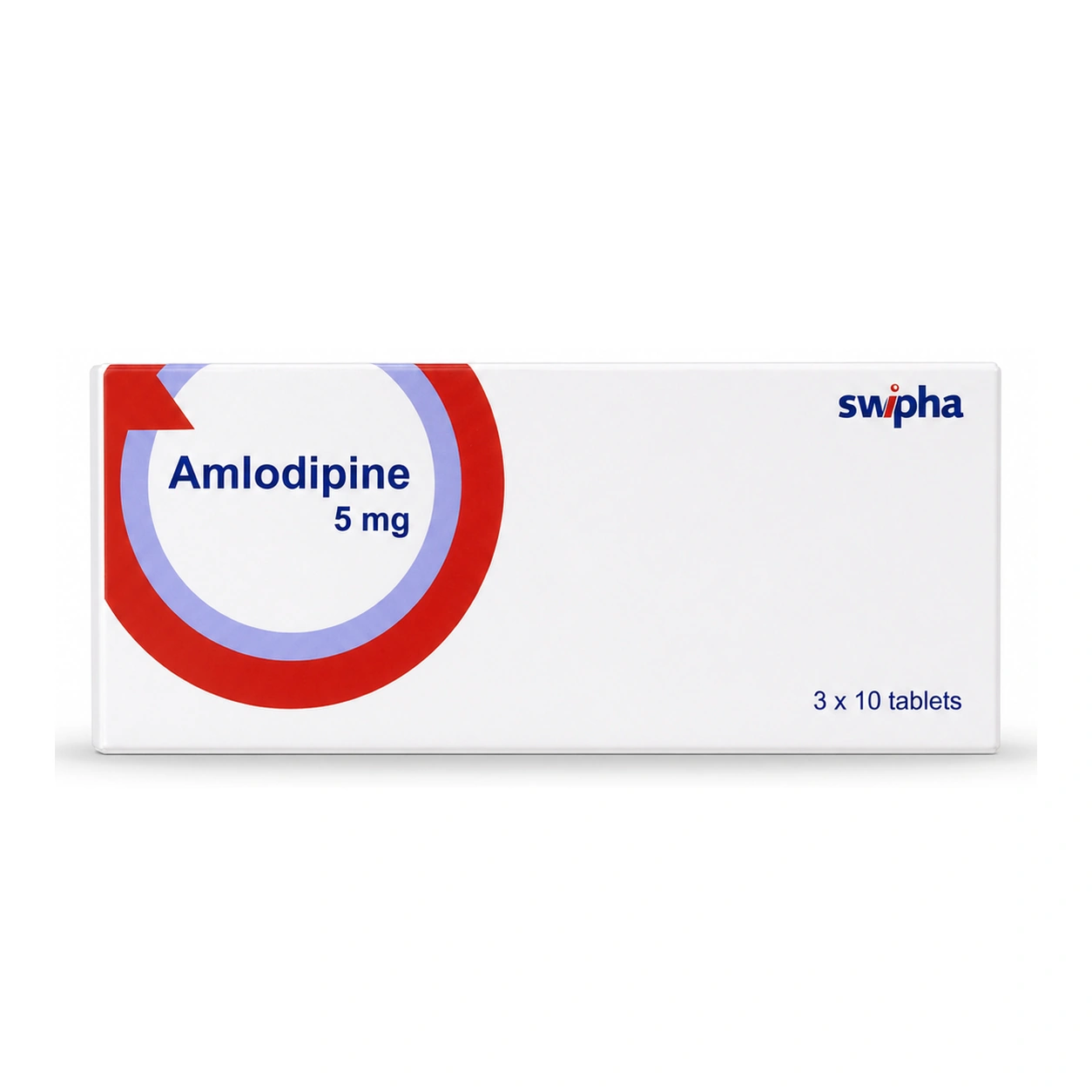 Swipha Amlodipine Besylate 5 mg Film-Coated Tablets x 30 Tablets
