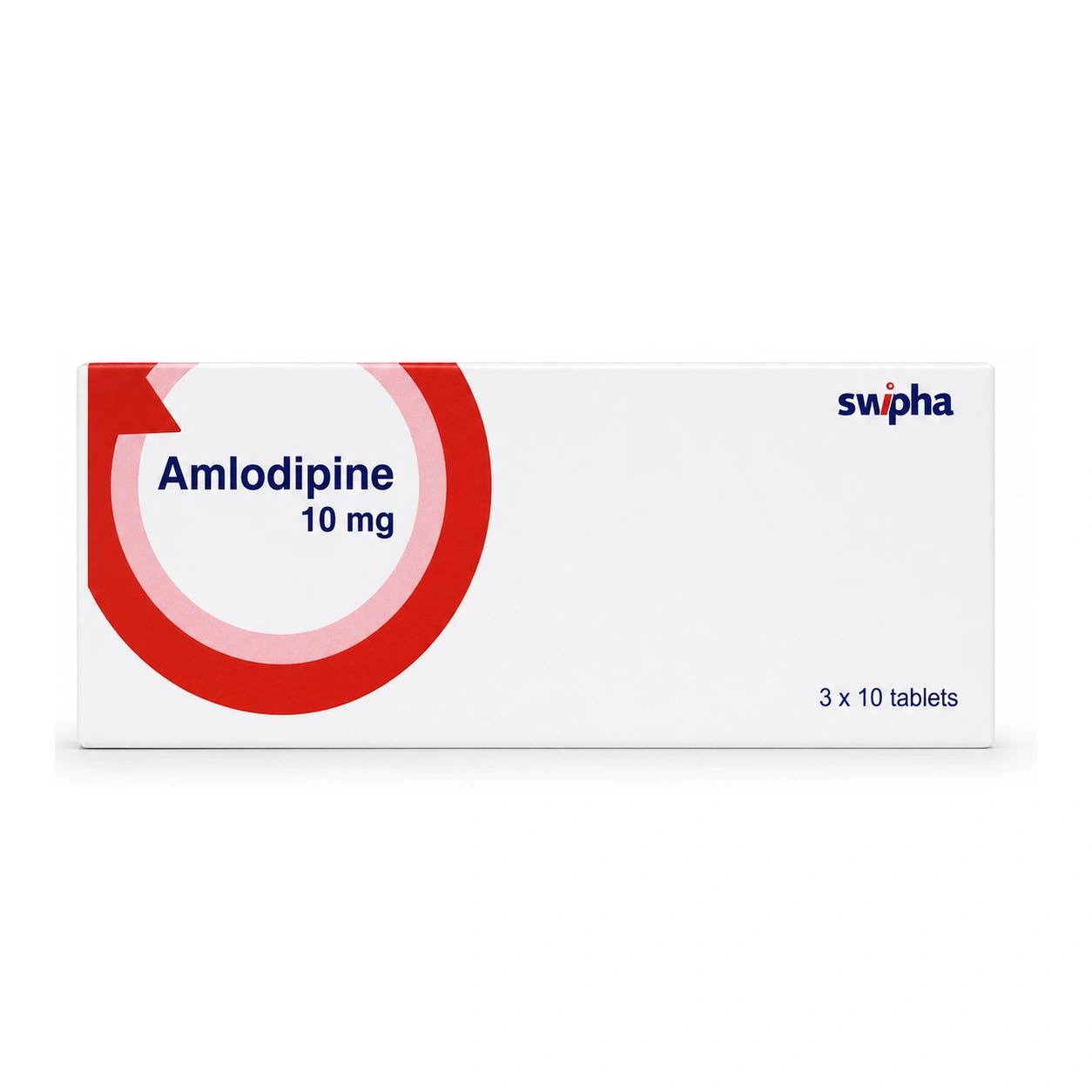 Swipha Amlodipine Besylate 10 mg Film-Coated Tablets x 30 Tablets