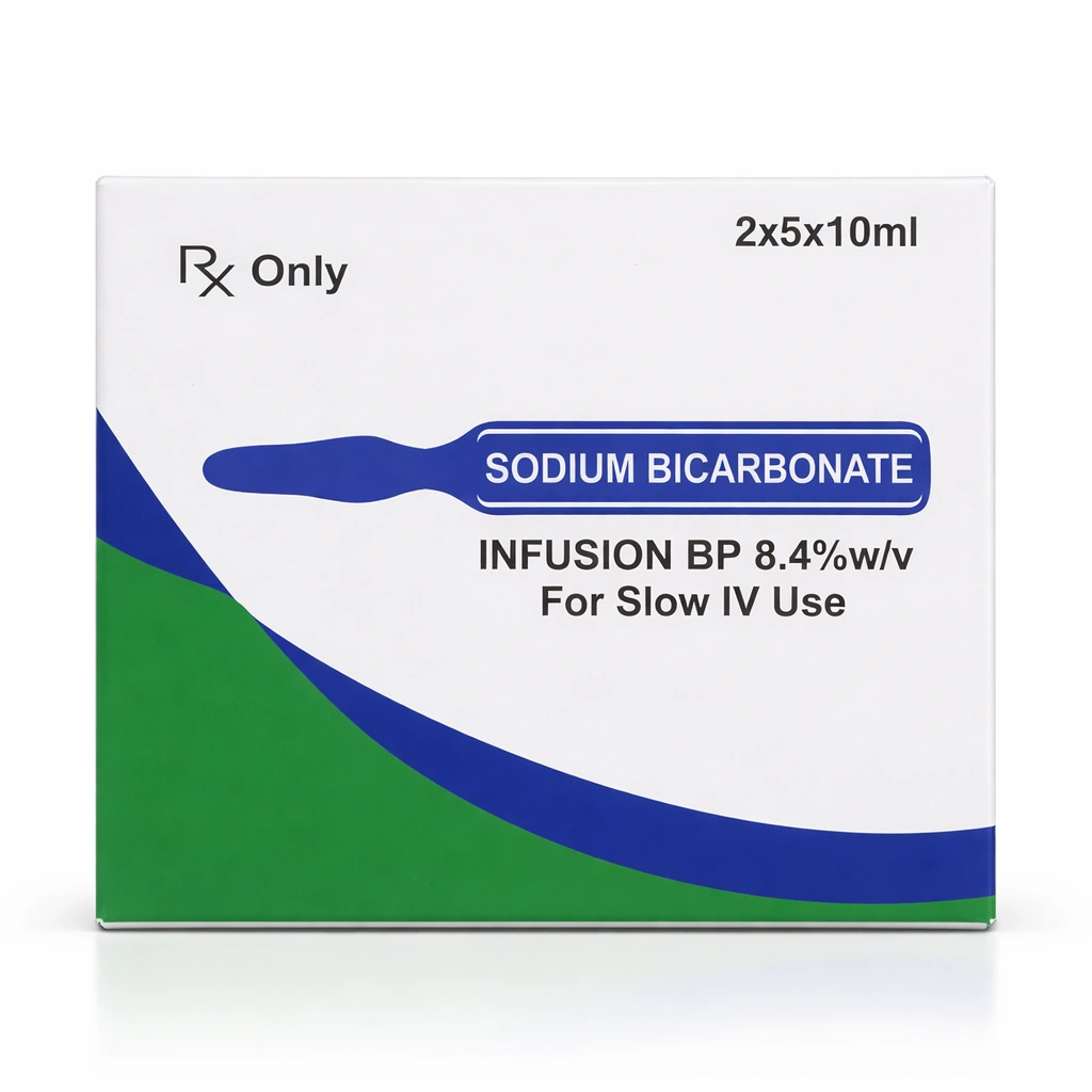 Sodium Bicarbonate Infusion BP 8.4% w/v 2 x 5 x 10 ml