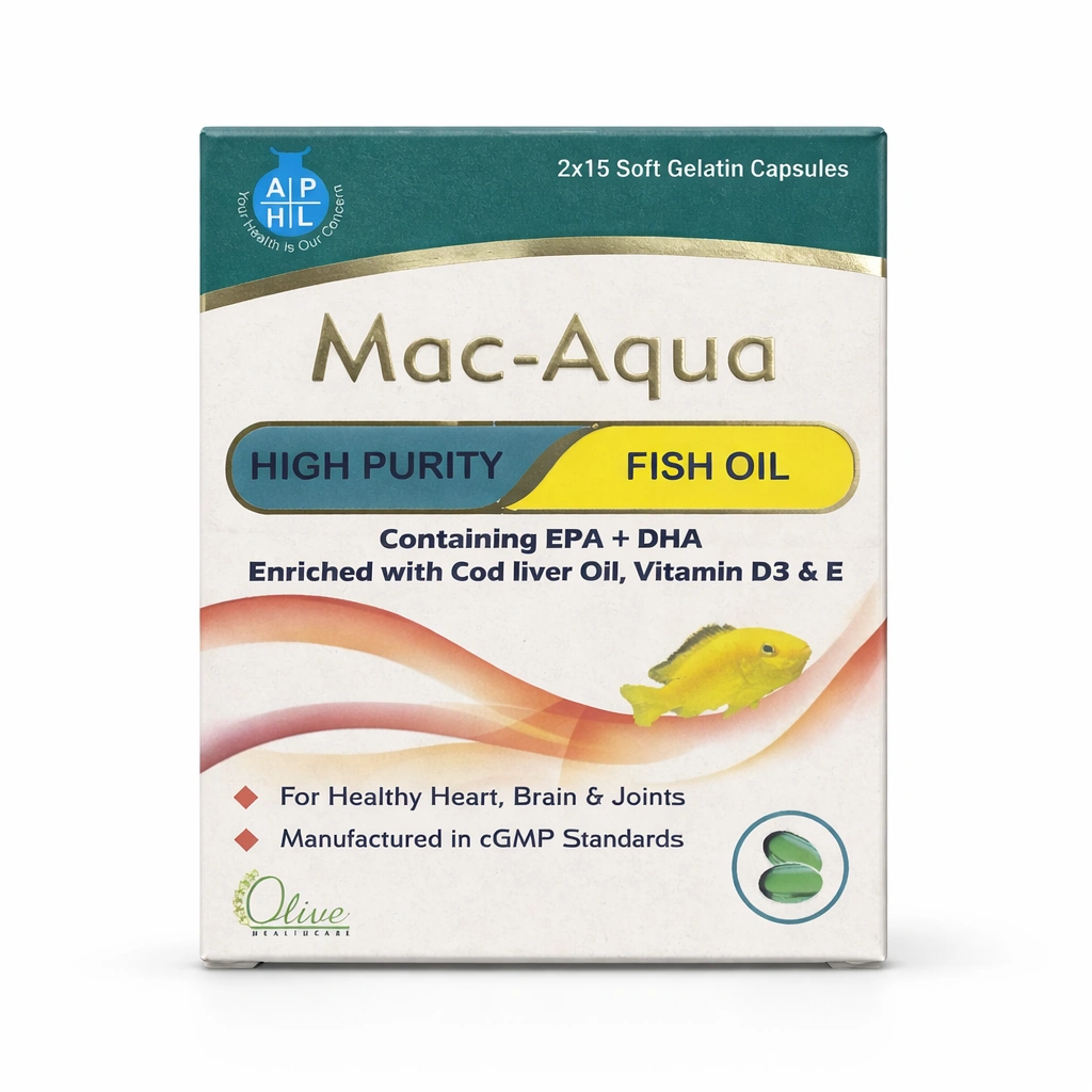 Mac-Aqua High Purity Fish Oil Soft Gelatin Capsules x 30 Capsules