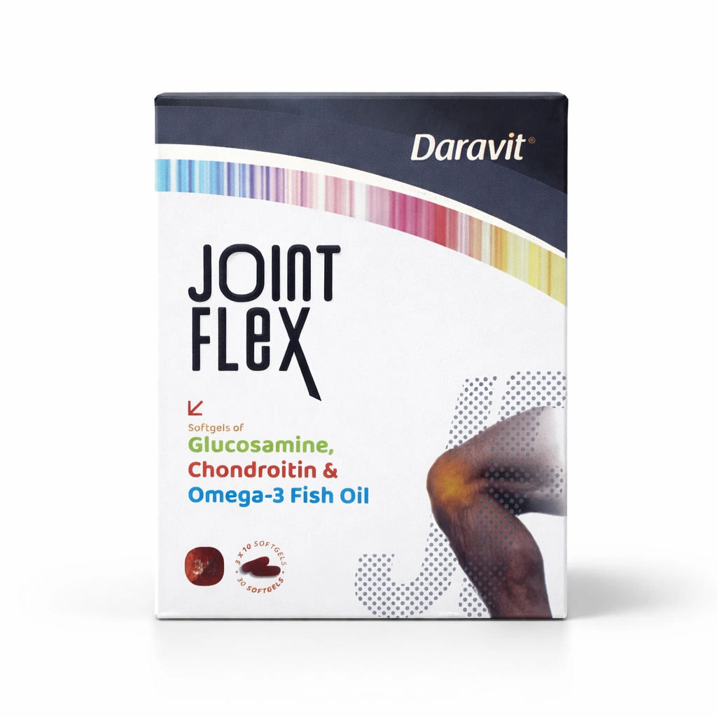 Daravit Joint Flex Glucosamine, Chondroitin & Omega-3 Fish Oil Softgels x 30 Softgels