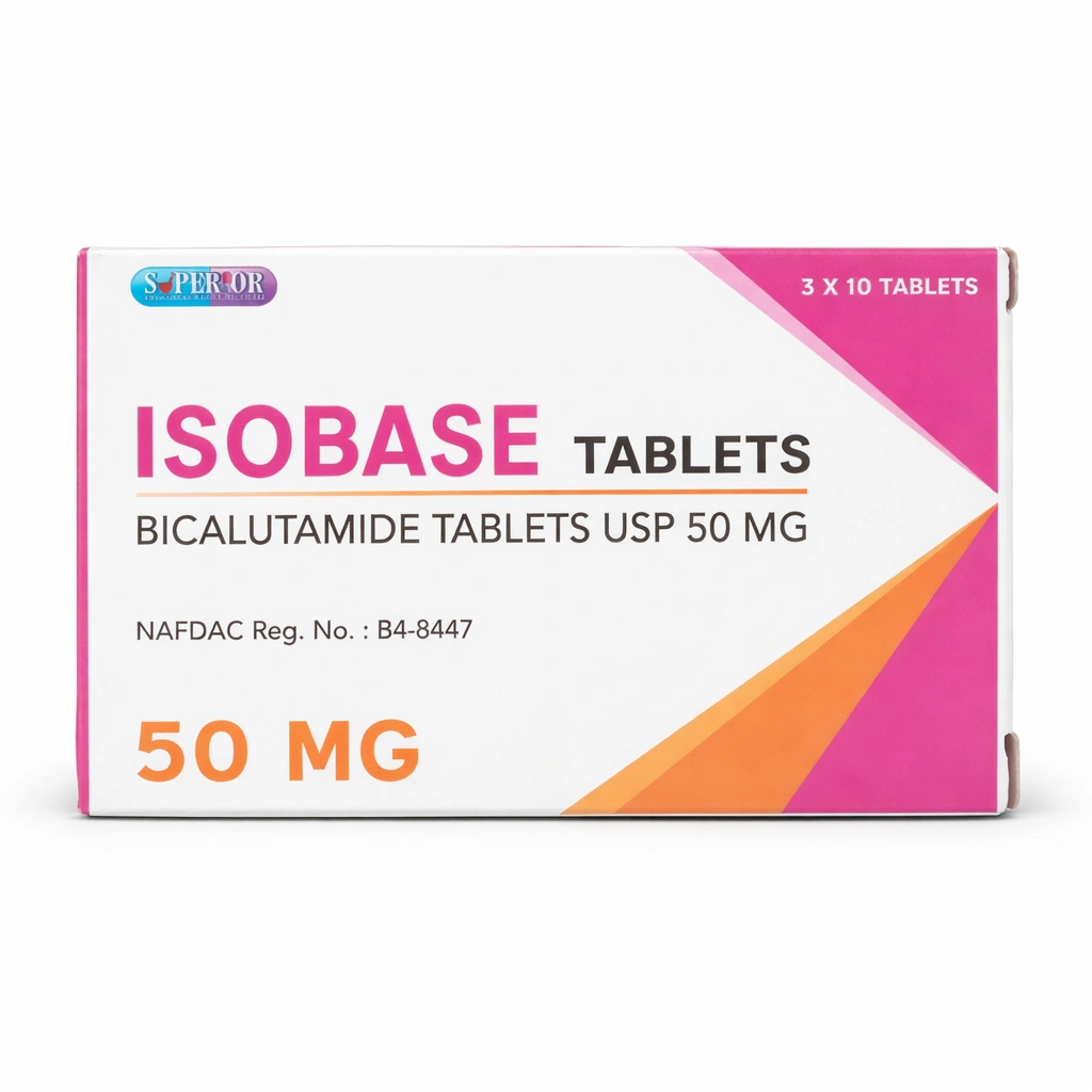 Isobase Bicalutamide Film-Coated Tablets USP 50 mg x 30 Tablets
