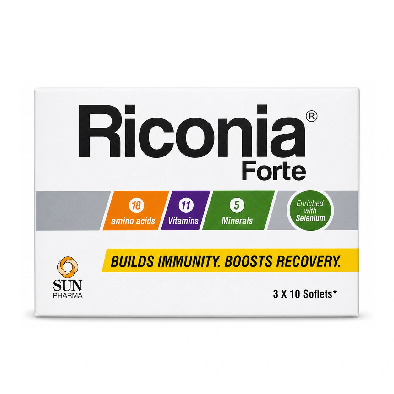 Riconia Forte Multivitamin Multimineral Amino Acid Softgels x 30 Softgels