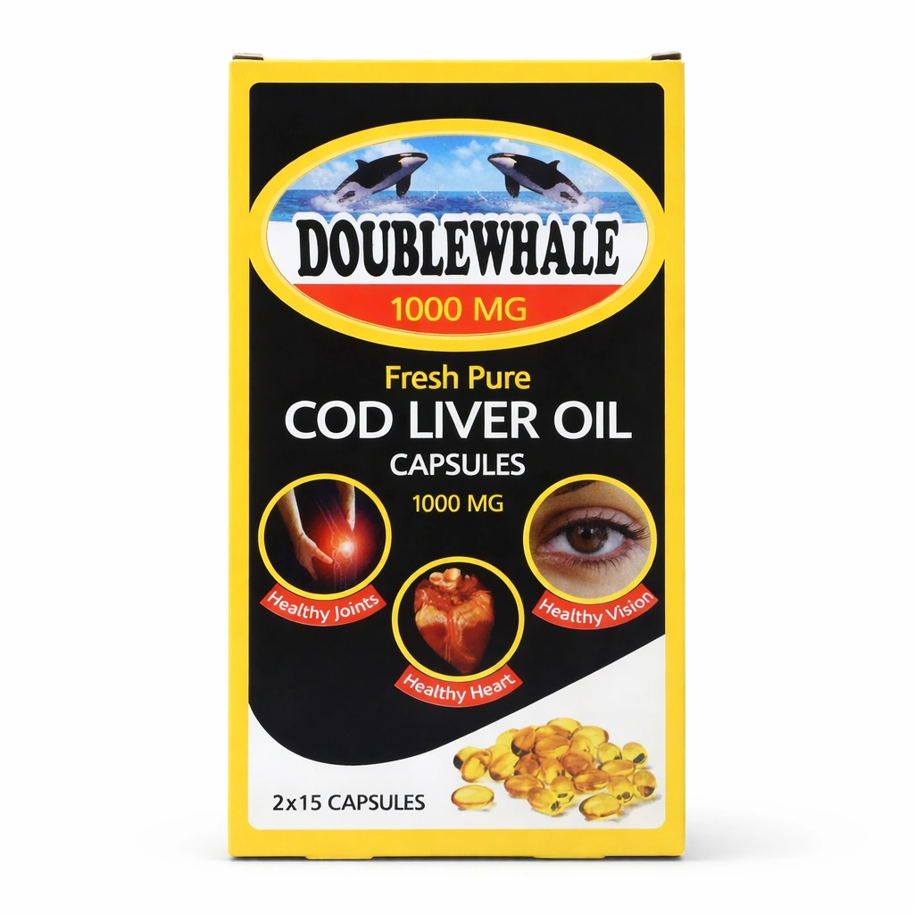Doublewhale Cod Liver Oil Capsules 1000 mg x 30 Capsules