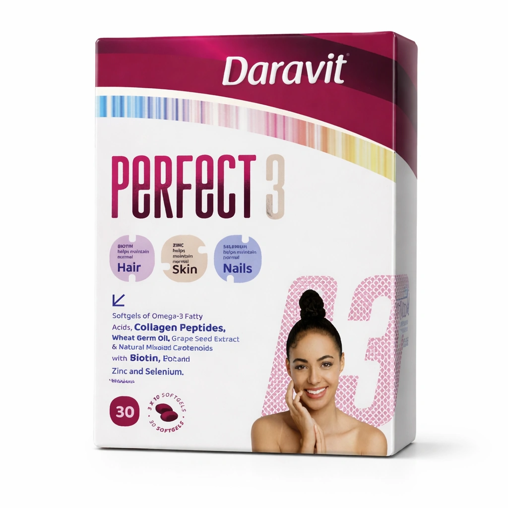 Daravit Perfect 3 Hair, Skin & Nails Softgels x 30 Softgels