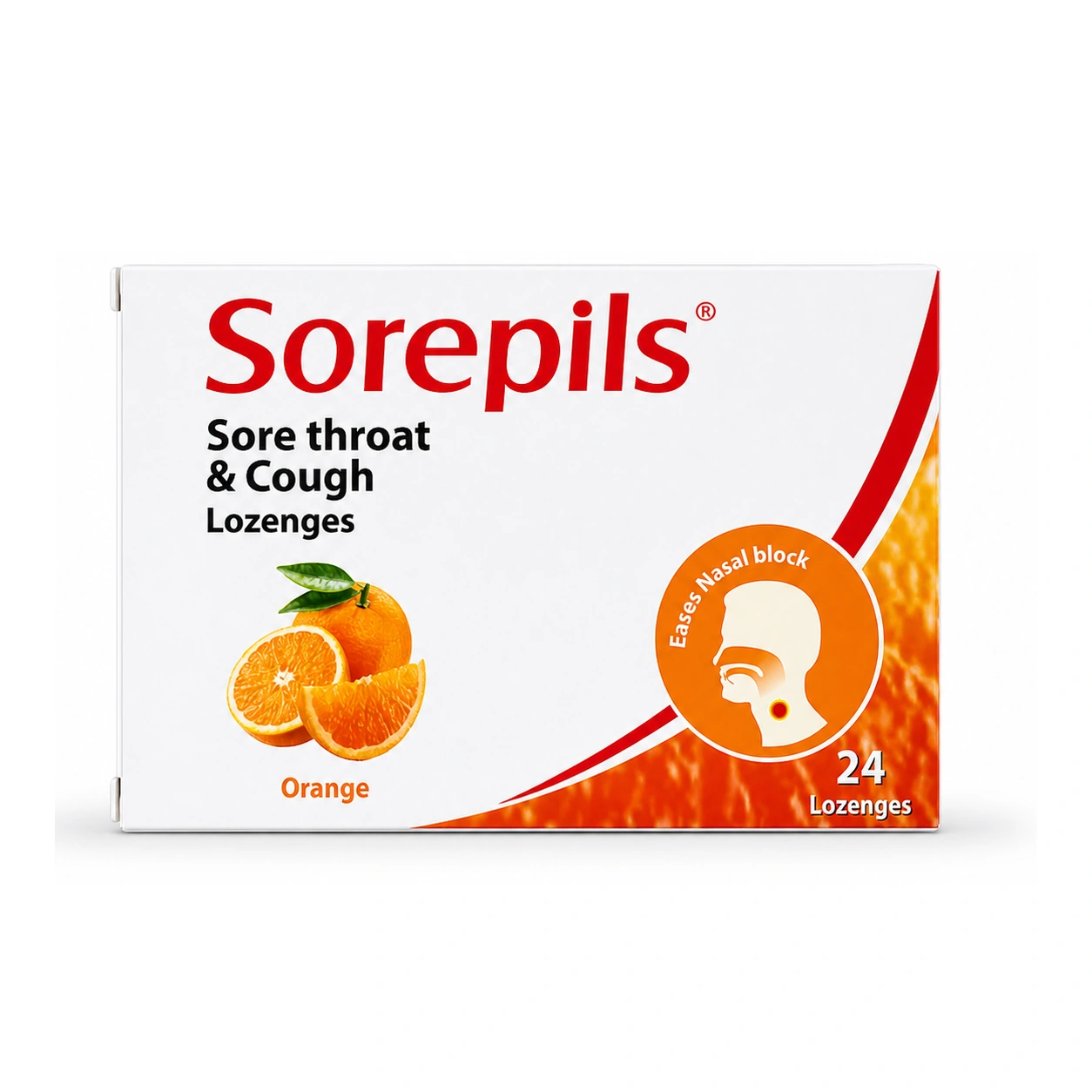 Sorepils Sore Throat & Cough Orange Lozenges x 24 lozenges