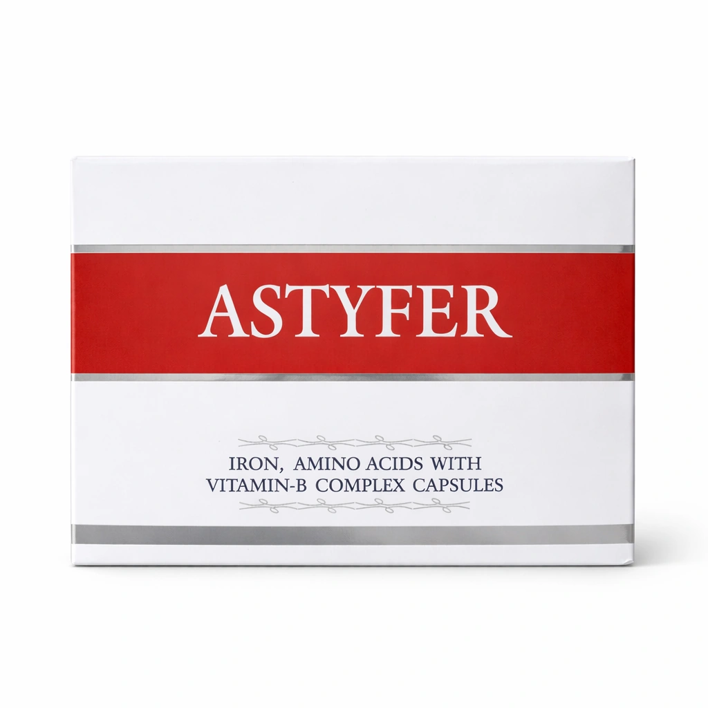 Astyfer Iron, Amino Acids with Vitamin-B Complex Capsules x 30 Capsules