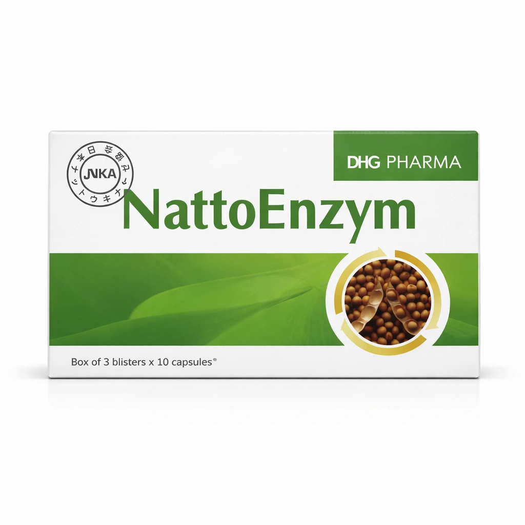 DHG Pharma NattoEnzym Nattokinase 670 FU Hard Capsules x 30 Capsules