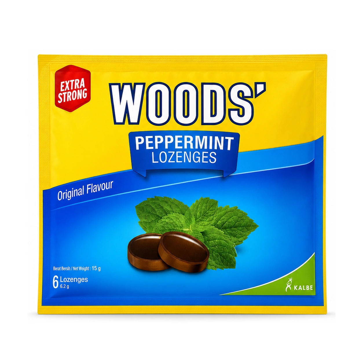 WOODS' Peppermint Lozenges Original 15 g x 6 lozenges