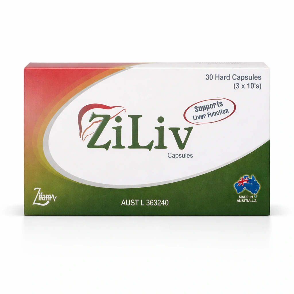 Zifam ZiLiv Liver Support Hard Capsules x 30 Capsules
