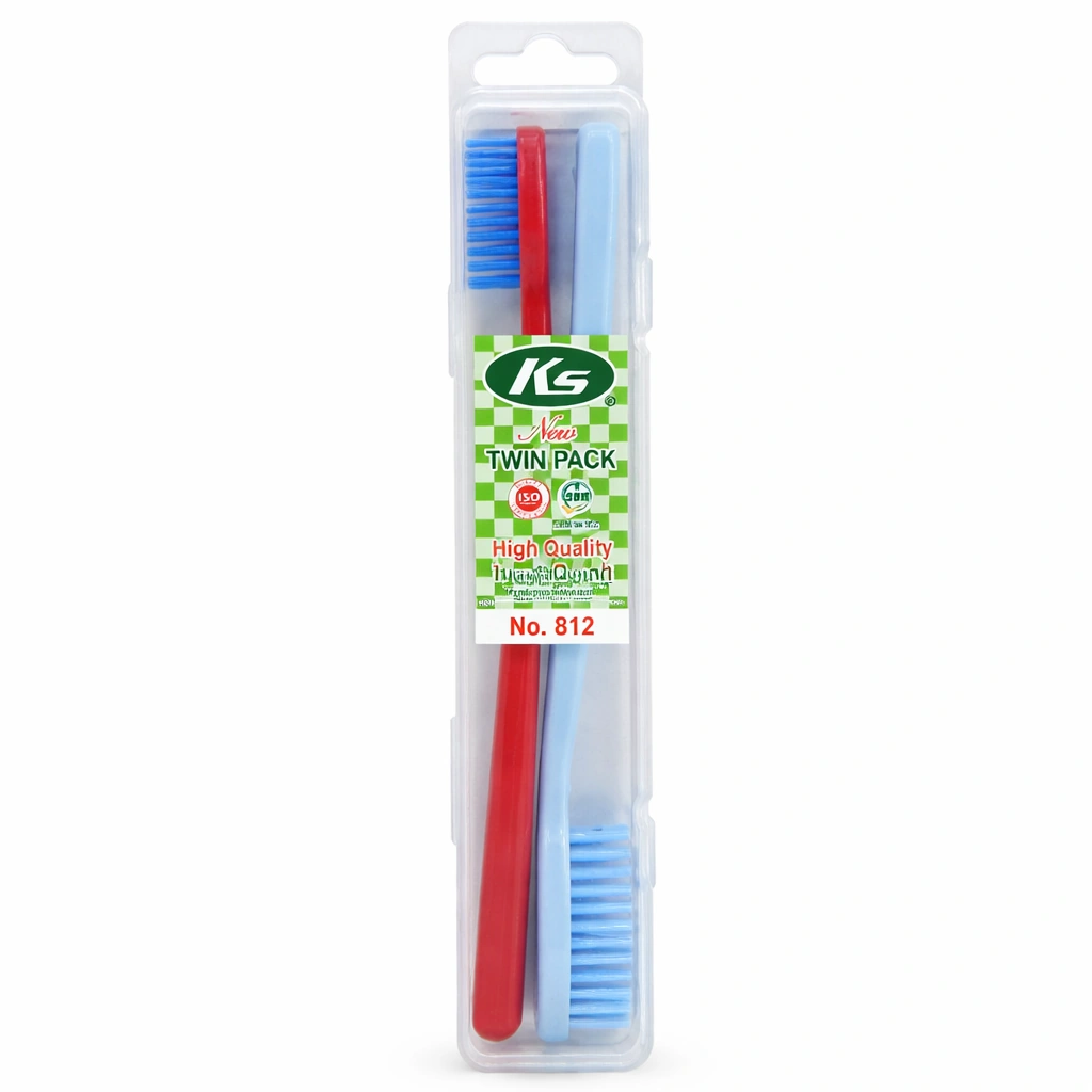 KS 812 Twin Pack Toothbrush (Hard) x 2 Toothbrushes
