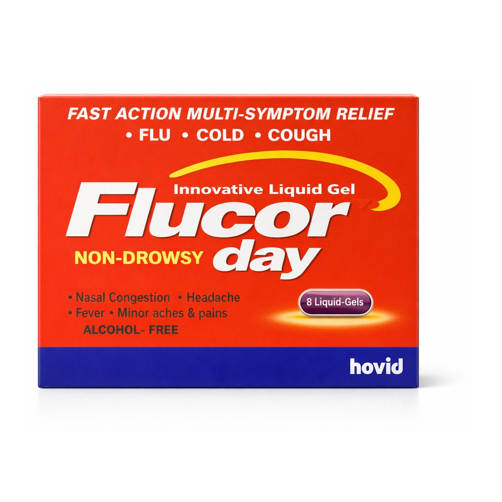 Flucor Day Soft Gelatin Capsules 250 mg/30 mg/10 mg x 8 Capsules