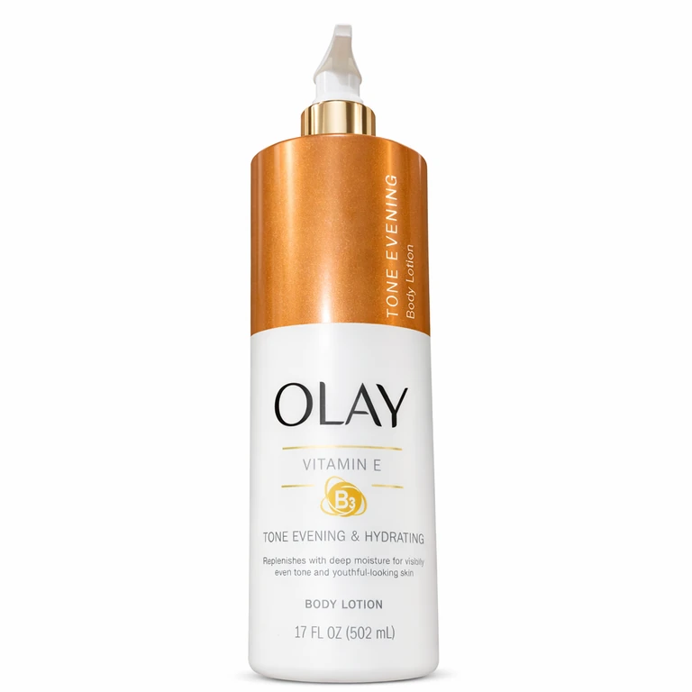 Olay Tone Evening & Hydrating Body Lotion with Vitamin E, 17 fl oz (502 ml)