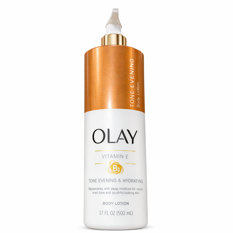 Olay Tone Evening & Hydrating Body Lotion with Vitamin E, 17 fl oz (502 ml)