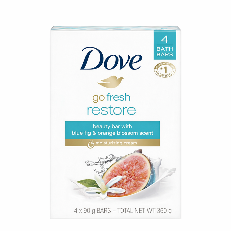 Dove Restoring Blue Fig Beauty Cream Bar 4 x 90 g