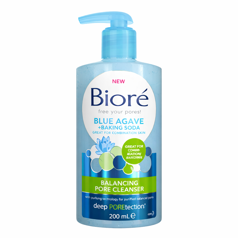 Biore Blue Agave + Baking Soda Balancing Pore Cleanser 200ml (6.77 fl oz)