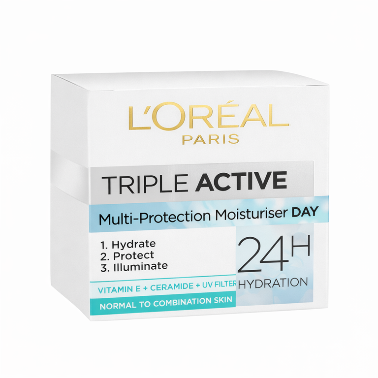 L'Oréal Paris Triple Active Day Moisturiser 24H 50 ml - Normal to Combination Skin