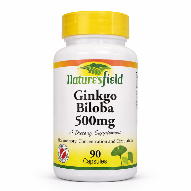 Nature's Field Ginkgo Biloba 500 mg x 90 capsules
