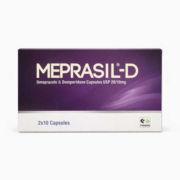 Fidson Meprasil-D Capsules (Omeprazole 20mg + Domperidone 10mg) x 20 Capsules