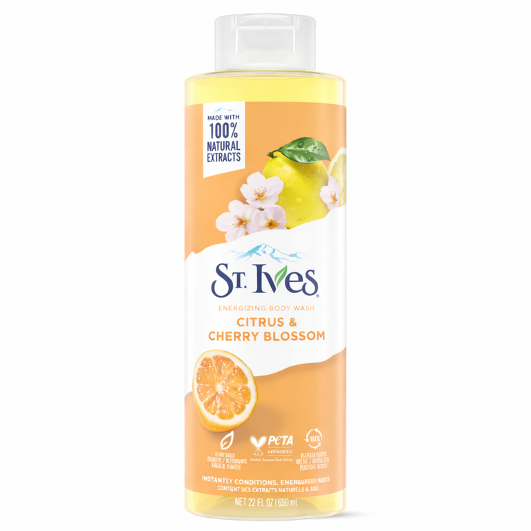 St. Ives Body Wash 650 ml (22 fl oz) - Citrus & Cherry Blossom