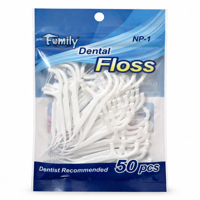 Family Dental Floss Picks x 50 pieces